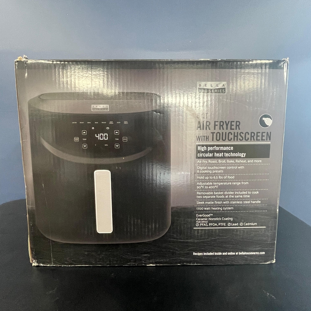 Bella Pro Series Air Fryer with Touchscreen,8 Quart